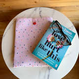 Polka Dot Book Sleeve, Fabric Book Sleeve, Book Pouch or Book Cosy, Reading Gift