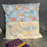 Hot Air Balloon Embroidered Story Cushion