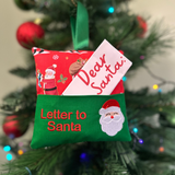 Letter to Santa hanging cushion, Santa print
