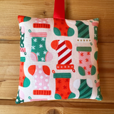 Letter to Santa hanging cushion, stocking print