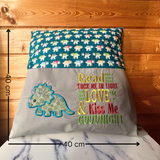 Teal Dinosaur Story Cushion