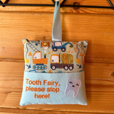 Tooth fairy cushion, digger print