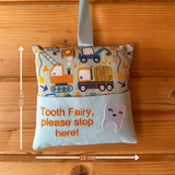 Tooth fairy cushion, digger print