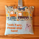Tooth fairy cushion, digger print