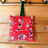 Personalised letter to Santa hanging cushion, Santa print