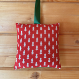 Letter to Santa hanging cushion, Christmas tree print