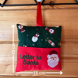 Letter to Santa hanging cushion, Christmas character print