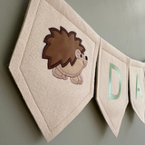 Woodland Name Bunting, Personalised Name Bunting, Nursery Bunting, Personalised Bunting, Name Garland Bunting, Customised Name Banner