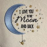 "Love you to the moon and back" felt banner