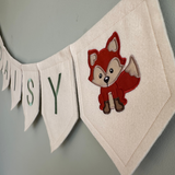 Woodland Name Bunting, Personalised Name Bunting, Nursery Bunting, Personalised Bunting, Name Garland Bunting, Customised Name Banner