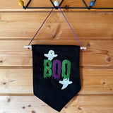 Boo Hanging Flag Pennant Sign