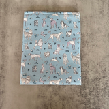 Book Sleeve in dog print, Fabric Book Sleeve, Book Pouch or Book Cosy, Reading Gift