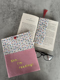 “Shh... I'm reading” Kite Book Sleeve, Fabric Book Sleeve, Book Pouch or Book Cosy, Reading Gift