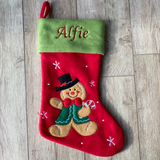 Personalised Gingerbread Man Christmas Stocking