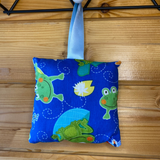 Tooth fairy cushion, frog print