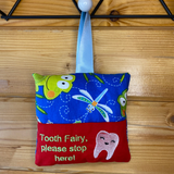 Tooth fairy cushion, frog print
