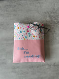 Hearts Book Sleeve, Fabric Book Cover, Book Pouch or Book Cosy, Reading Gift