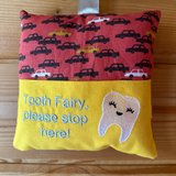 Tooth fairy cushion, car print