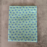 Book Sleeve in blue and green floral print, Fabric Book Sleeve, Book Pouch or Book Cosy, Reading Gift