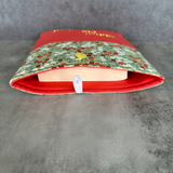 Book Sleeve in floral print, Fabric Book Sleeve, Book Pouch or Book Cosy, Reading Gift