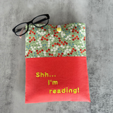 Book Sleeve in floral print, Fabric Book Sleeve, Book Pouch or Book Cosy, Reading Gift