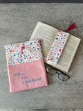 Hearts Book Sleeve, Fabric Book Cover, Book Pouch or Book Cosy, Reading Gift