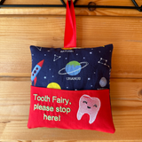 Tooth fairy cushion, space print