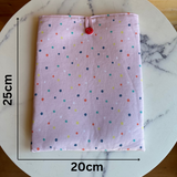 Polka Dot Book Sleeve, Fabric Book Sleeve, Book Pouch or Book Cosy, Reading Gift