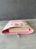 Donut Book Sleeve, Fabric Book Cover, Book Pouch or Book Cosy, Reading Gift