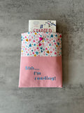 Hearts Book Sleeve, Fabric Book Cover, Book Pouch or Book Cosy, Reading Gift