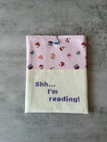 Cupcake Book Sleeve, Fabric Book Cover, Book Pouch or Book Cosy, Reading Gift