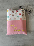 Donut Book Sleeve, Fabric Book Cover, Book Pouch or Book Cosy, Reading Gift