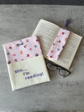 Cupcake Book Sleeve, Fabric Book Cover, Book Pouch or Book Cosy, Reading Gift