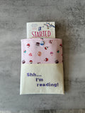 Cupcake Book Sleeve, Fabric Book Cover, Book Pouch or Book Cosy, Reading Gift