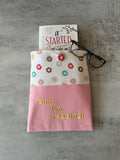 Donut Book Sleeve, Fabric Book Cover, Book Pouch or Book Cosy, Reading Gift