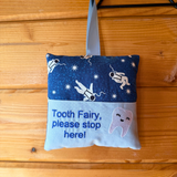 Tooth fairy cushion, astronaut/space print