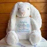 Personalised First Holy Communion Bunny Teddy - Christening Keepsake Gift