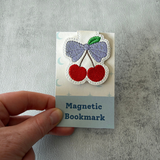 Embroidered Cherries Magnetic Bookmark