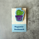 Embroidered Cactus Magnetic Bookmark