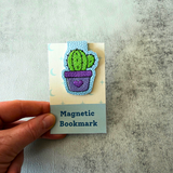 Embroidered Cactus Magnetic Bookmark