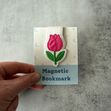 Embroidered Tulip Magnetic Bookmark