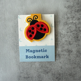 Embroidered Ladybird Magnetic Bookmark