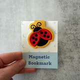 Embroidered Ladybird Magnetic Bookmark