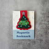 Embroidered Christmas Tree Magnetic Bookmark