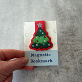 Embroidered Christmas Tree Magnetic Bookmark