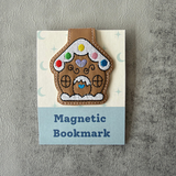 Embroidered Gingerbread House Magnetic Bookmark