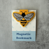 Embroidered Bumble Bee Magnetic Bookmark
