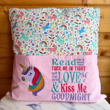 Unicorn Story Book Cushion