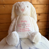 Personalised First Holy Communion Bunny Teddy - Christening Keepsake Gift
