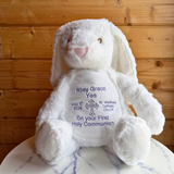 Personalised First Holy Communion Bunny Teddy - Christening Keepsake Gift